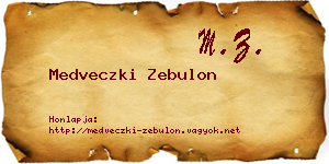 Medveczki Zebulon névjegykártya